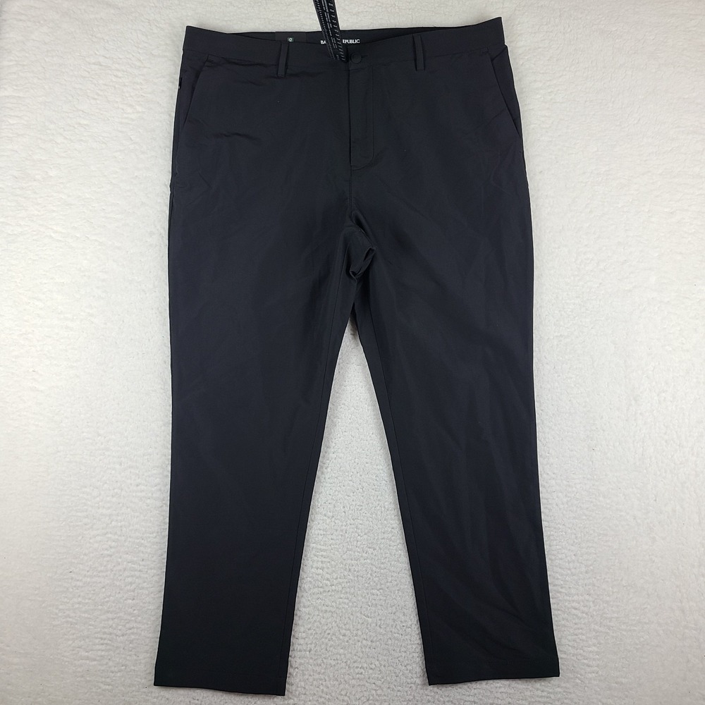 Banana Republic City Pants Mens 40x29 Black Activewear Performance Tech Golf NEW